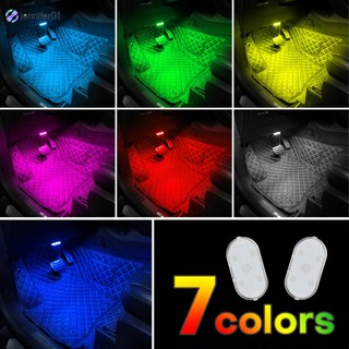 Jen โคมไฟอ่านหนังสือ Led 7 สี เซนเซอร์สัมผัส ชาร์จ Usb สําหรับตกแต่งภายในรถยนต์ 2 ชิ้น