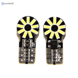 Jen หลอดไฟ Led T10 4014-18smd สําหรับติดป้ายทะเบียนรถยนต์ 1 คู่