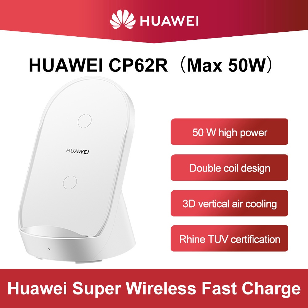 อุปกรณ์ชาร์จไร้สาย 50W CP62R สําหรับ Huawei Mate 40 pro Mate 30 pro P40 pro PG samsung