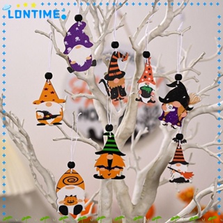 Lontime จี้ไม้ รูปโนมน่ารัก แฮนด์เมด สําหรับแขวนตกแต่งต้นฮาโลวีน DIY