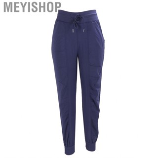 Meyishop Sports Pants Adjustable Drawstring Breathable Running Trousers Pockets for Exercise Spring