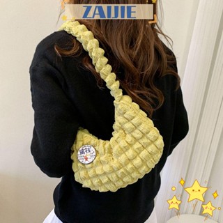 Zaijie24 กระเป๋าสะพายไหล่ สะพายข้าง แฟชั่นสําหรับสตรี ความจุขนาดใหญ่