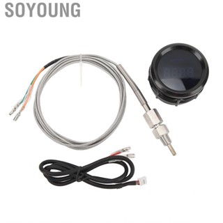 Soyoung Exhaust  Temp Gauge Accurate Reading 12V 200 To 1300℃ Shock Proof Digital Display EGT Meter 52mm Universal Fit for Vehicles