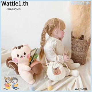 Wttle กระเป๋าสะพายไหล่ กระเป๋าถือ ลายหมีน่ารัก ใส่เหรียญได้ สําหรับเด็ก