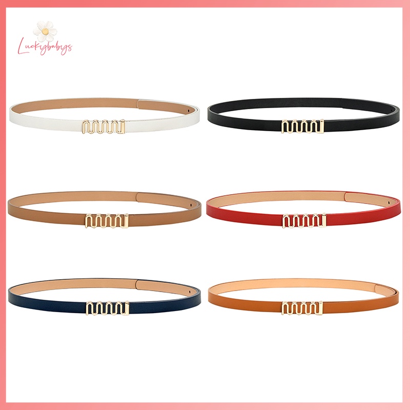 Luckybabys> ใหม่ แฟชั่น คุณภาพสูง เข็มขัดวินเทจ สําหรับผู้หญิง เข็มขัดอย่างดี หัวเข็มขัดล็อคสีทอง ชุดกางเกงยีน เสื้อกันหนาว เข็มขัด ใหม่