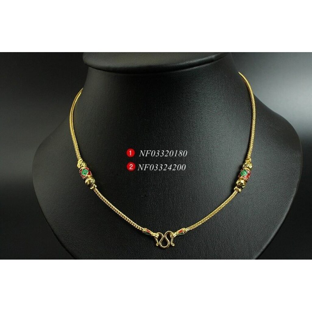 สร้อยคอสี่เสาลงยาสลับสี 2 สลึง 20 นิ้วและ 24 นิ้ว NF03320180