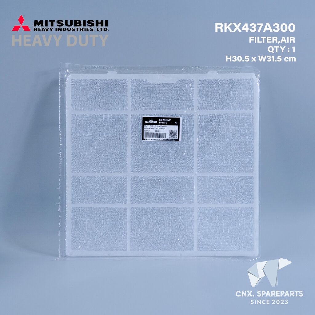 RKX437A300 แผ่นกรองฝุ่น Mitsubishi Heavy Duty ฟิลเตอร์แอร์ มิตซูบิชิ อะไหล่แอร์ ของแท้ศูนย์