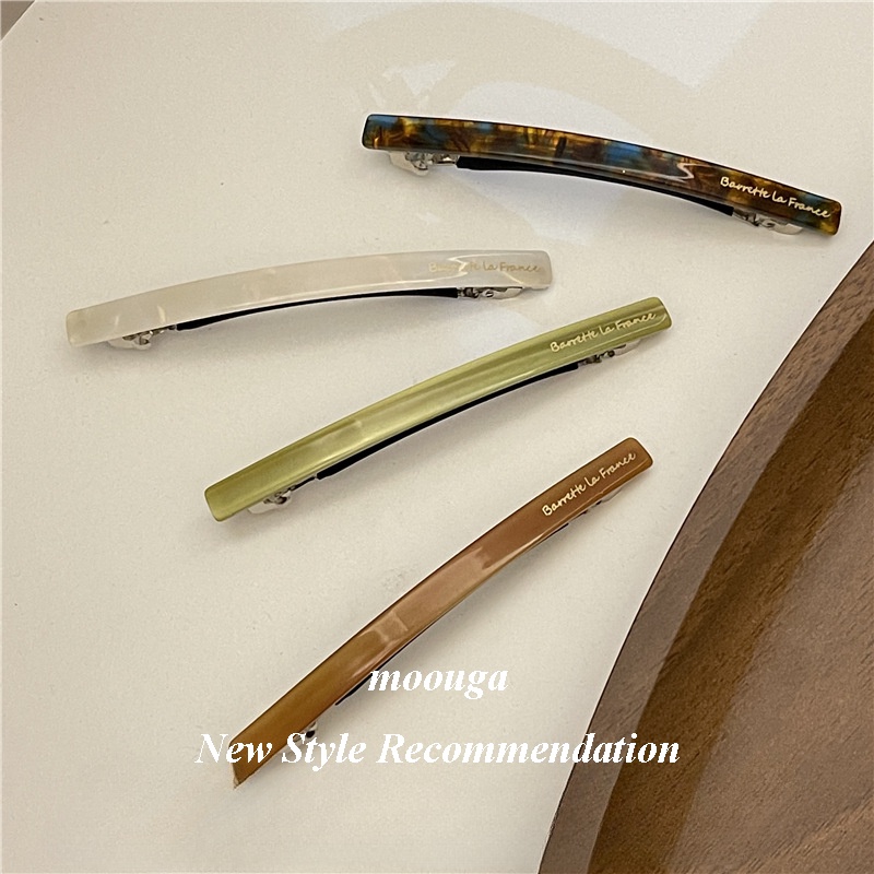 Moouga/ กิ๊บติดผมหางม้า ผมสั้น ครึ่งผม ประดับไข่มุก สีเขียว สีขาว สไตล์เกาหลี