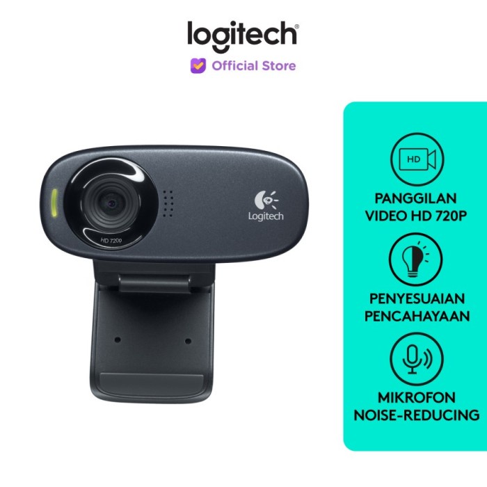 กล้องเว็บแคม Logitech C310 HD 720p พร้อมไมโครโฟน ลดเสียงรบกวน