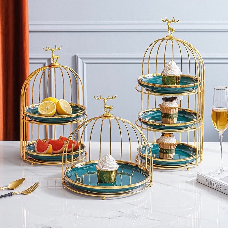 HOME818 ขั้นวางขนม ชั้นวางอาหารจานเซรามิค 1ชั้น 2ชั้น 3ชั้น