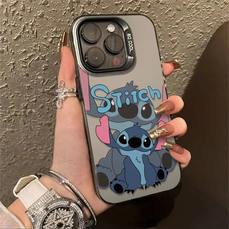 เคสโทรศัพท์มือถือ ลาย Stitch น่ารัก สีเงิน สําหรับ Apple Iphone 15promax 14pro 13 12 11 FAGM