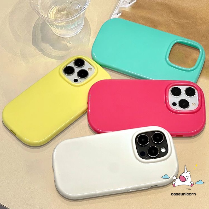 เคสโทรศัพท์มือถือเจลลี่นิ่ม กันกระแทก สีแคนดี้ เรืองแสง เรียบง่าย สําหรับ iPhone 7Plus 6s 6 7 8 Plus 11 15 14 13 12 Pro Max XS Max
