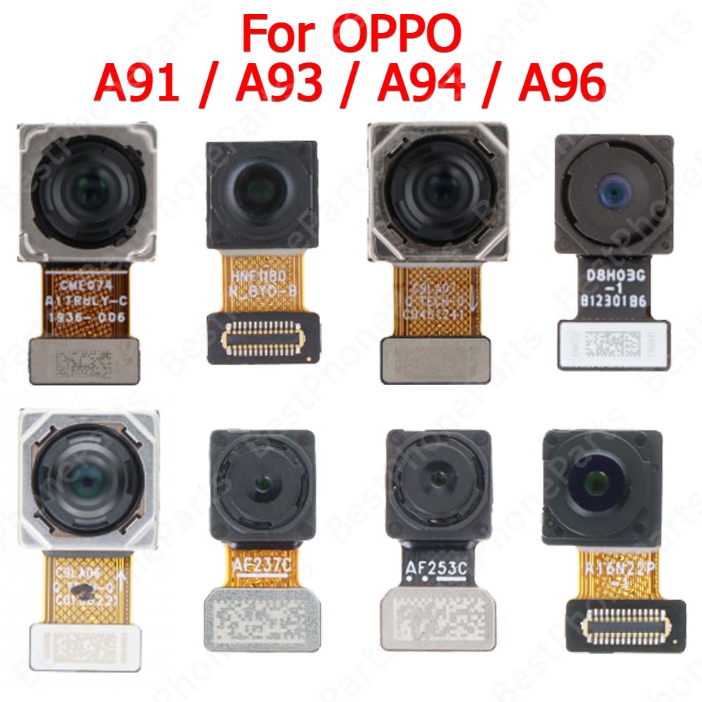 ด้านหน้าด้านหลัง Facing Backside โมดูลกล้องสําหรับ OPPO A91 A93 4G A94 5G A96 Selfie กล้องอะไหล่ Flex สาย