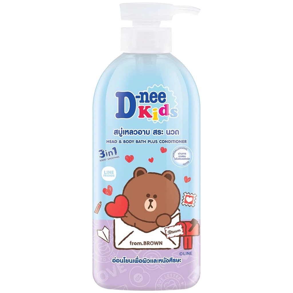 LeeMart อาบ-สระ เด็ก DeeNee 450ML ดีนี่ ครีมอาบน้ำ D-Nee อาบน้ำเด็ก ดีนี่ สูตร หมีบราวน์ ขนาด 450 มล