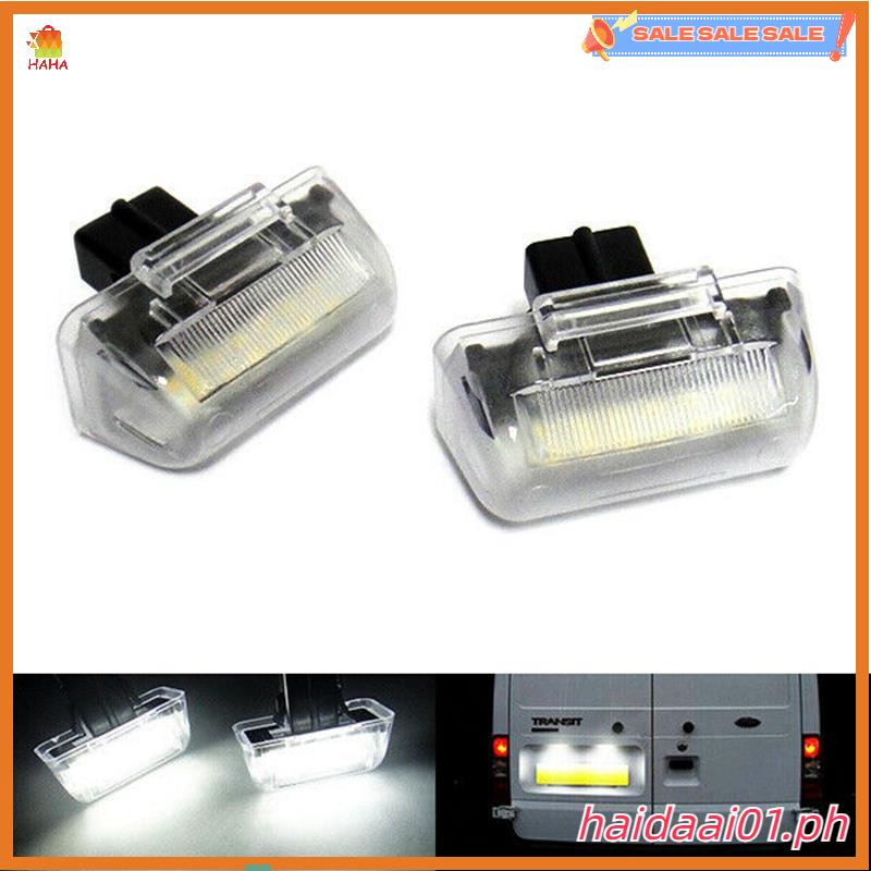 Haidaai01.ph*2X LED Licence จํานวนแผ่นสีขาวสําหรับ Ford Transit Tourneo MK5 MK6 MK7 1995-14