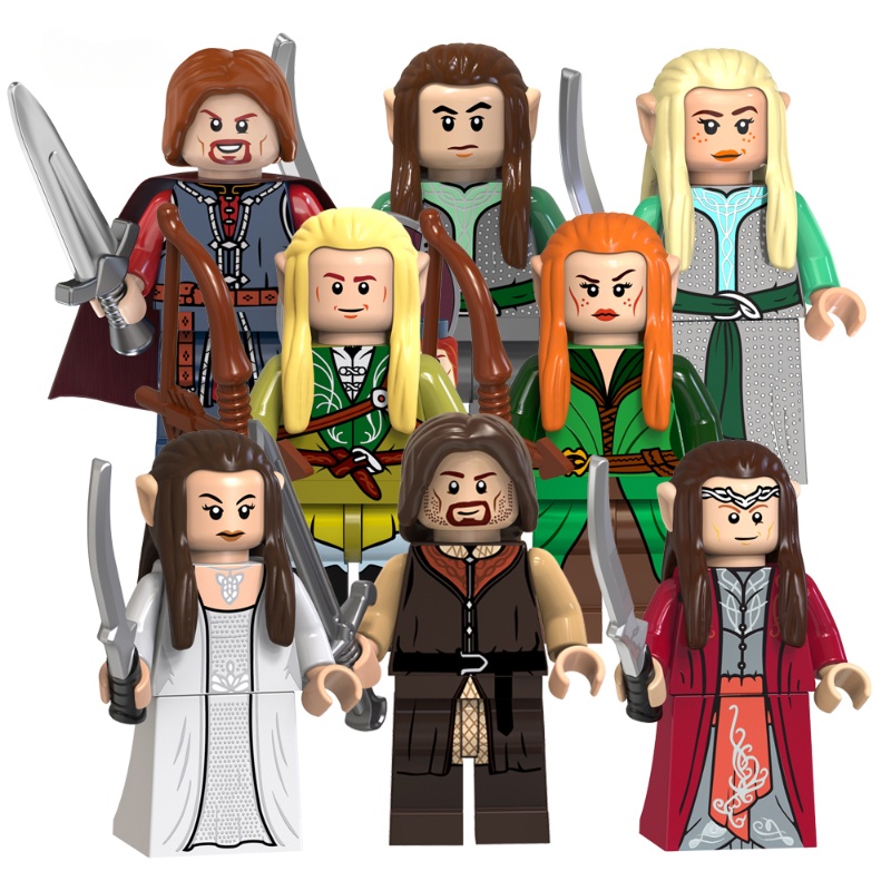 ของเล่นตัวต่อฟิกเกอร์ Aragorn Arwen Undomiel Elrond Boromir Elves Movie Series ขนาดเล็ก ของขวัญ สําห