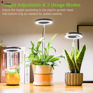 ไฟ LED Grow Light สําหรับพืชในร่ม 48 LED พืชเติบโตไฟพร้อมตัวจับเวลา 3 ตัว และ 9 ระดับหรี่แสงได้ปรับความสูง