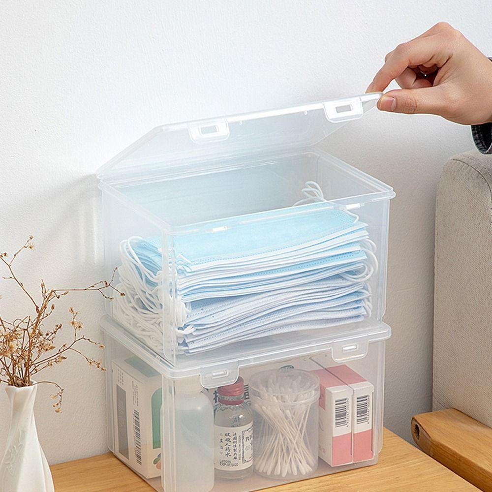 Seion 1 ชิ้นพลิกกล่อง,โปร่งใสแบบพกพากล่องเก็บ,กันฝุ่นขนาดเล็กขนาดใหญ่พลาสติกหนายาเก็บยาเครื่องประดับต่างหูเครื่องสําอาง - รูปที่ 6