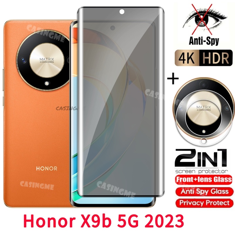 Honor X9d X9c 5G 2023 กระจกนิรภัยส่วนตัว Anti-Spy Full Cover Screen Protector Anti Peek Privacy Film