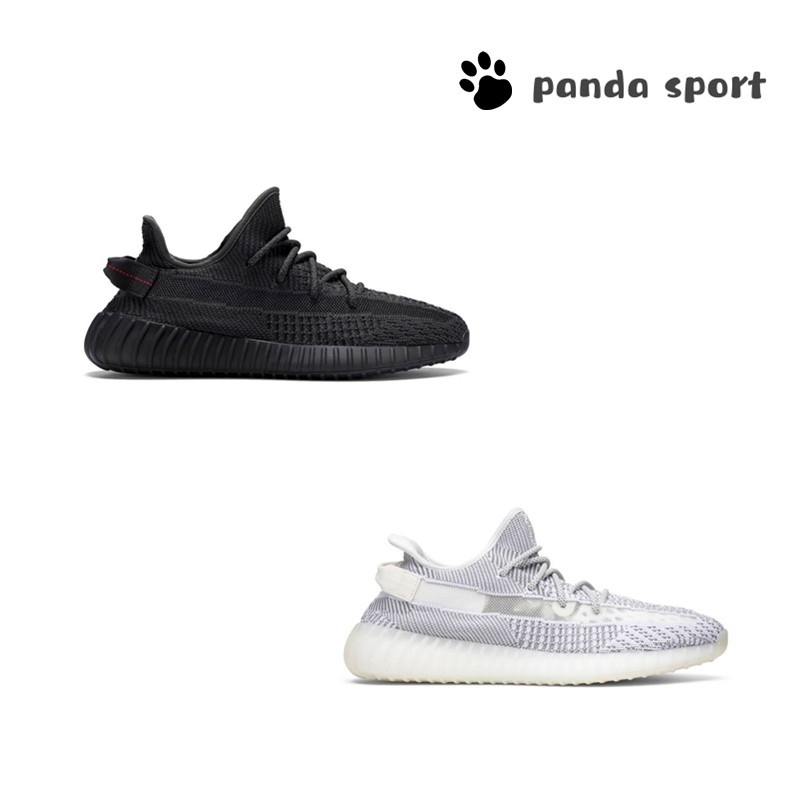 ♞,♘【ADIDAS】Yeezy Boost 350 V2 'Black Non-Reflective' Static Men's shoes Women's shoes  sneakers cas
