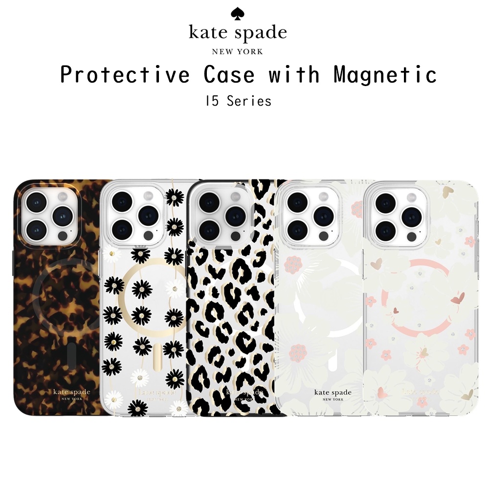 Kate Spade Protective Case with Magnetic เคสกันกระแทกเกรดพรีเมี่ยม iPhone15/15Pro/15Promax