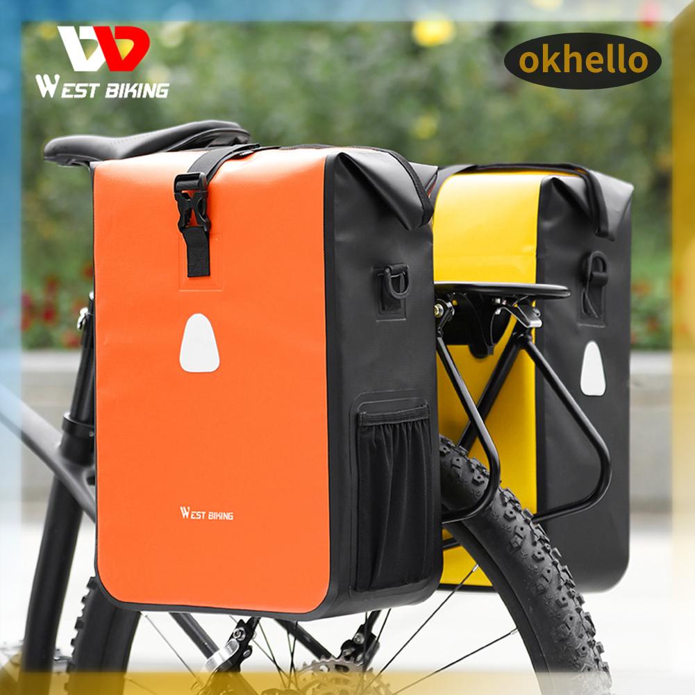 [Okhello.th] West BIKING กระเป๋าเก็บของ กันน้ํา 15 ลิตร สําหรับติดด้านหลังรถจักรยาน
