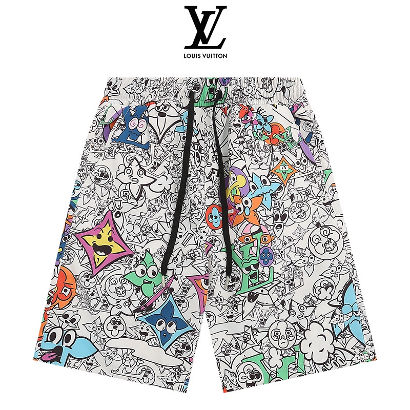 L&v& กางเกงขาสั้นลําลอง พิมพ์ลาย สไตล์ฮาวาย แฟชั่นฤดูร้อน