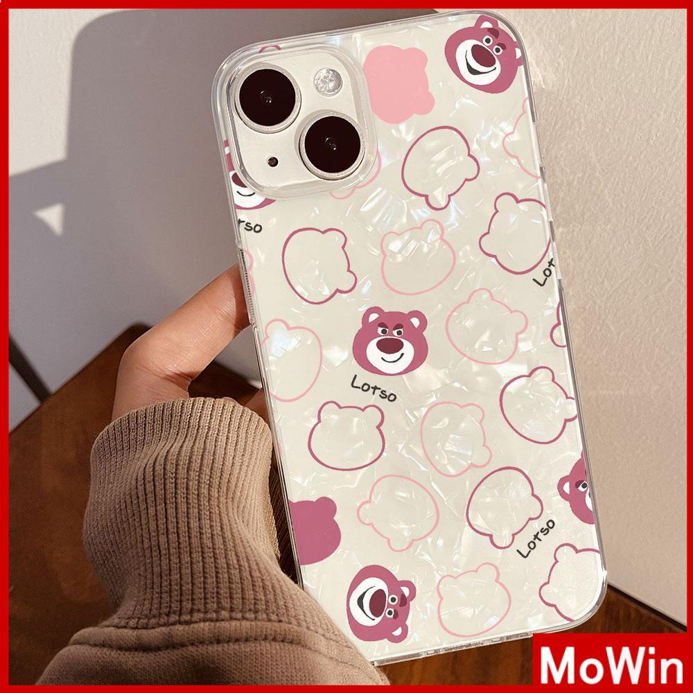Mowin - เข้ากันได้สำหรับ 15 เคสไอโฟน11 เคส iphone 11 กรณี CLEAR กรณีเปลือกรูปแบบกระดาษแข็ง TPU กันกระแทกนุ่มน่ารักการ์ตูนหมีสีชมพูเข้ากันได้กับ 14 PRO MAX 13 12 11 XS 7Plus 8 PLUS