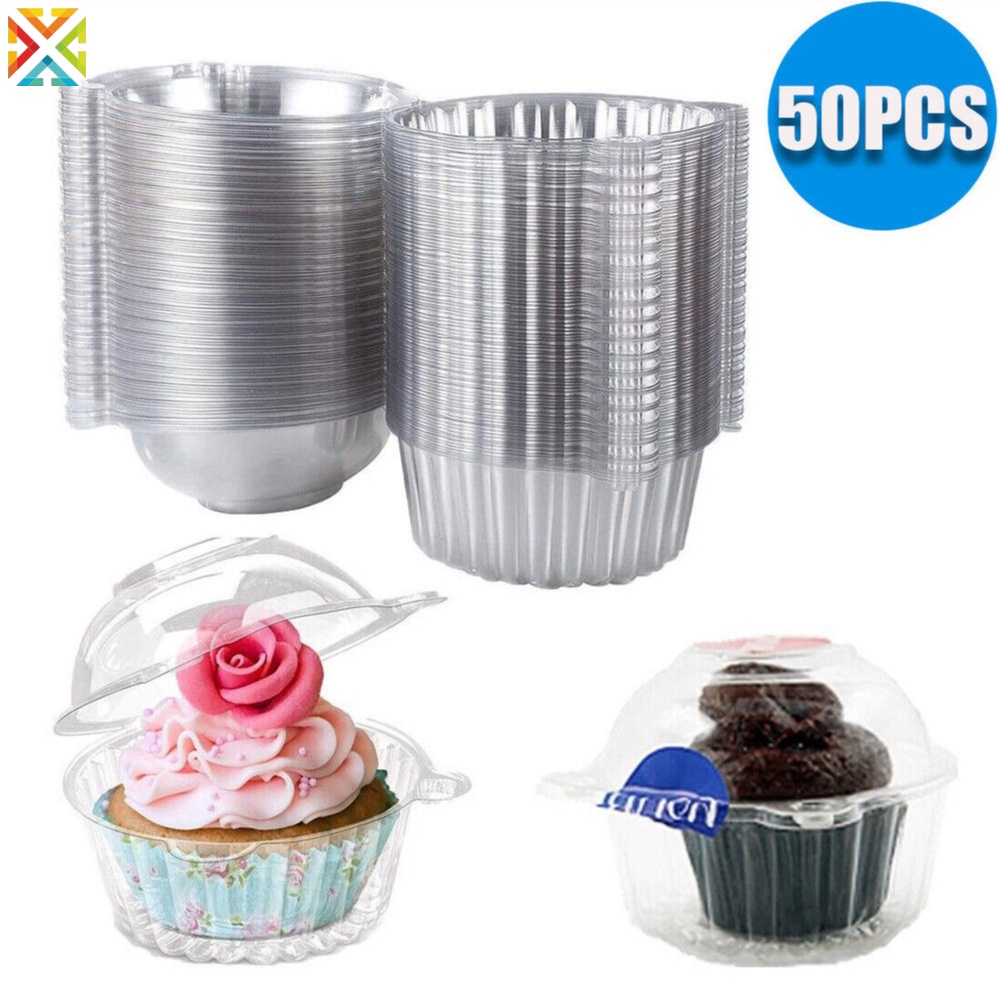 กล่องพลาสติกใส สําหรับใส่คัพเค้ก มัฟฟิน คัพเค้ก 50 ชิ้น