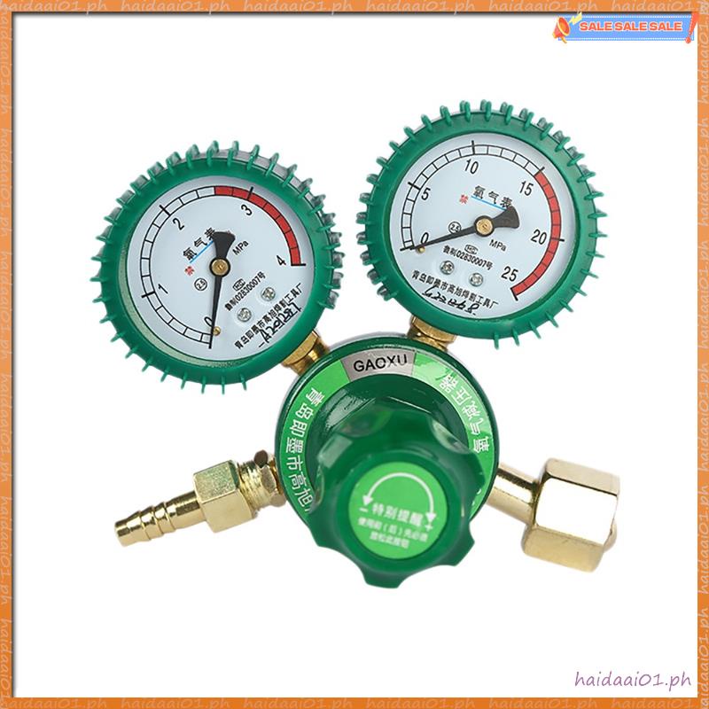 Haidaai01.ph* ออกซิเจนแก๊สขวดควบคุม O2 ลดความดัน Inhaler Acetylene Double Gauge Regulator ออกซิเจนถั