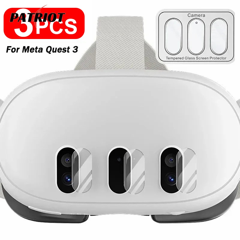 ฟิล์มกระจกนิรภัยกันรอยเลนส์แว่นตา VR กันรอยขีดข่วน สําหรับ Meta Quest 3 3 ชิ้น
