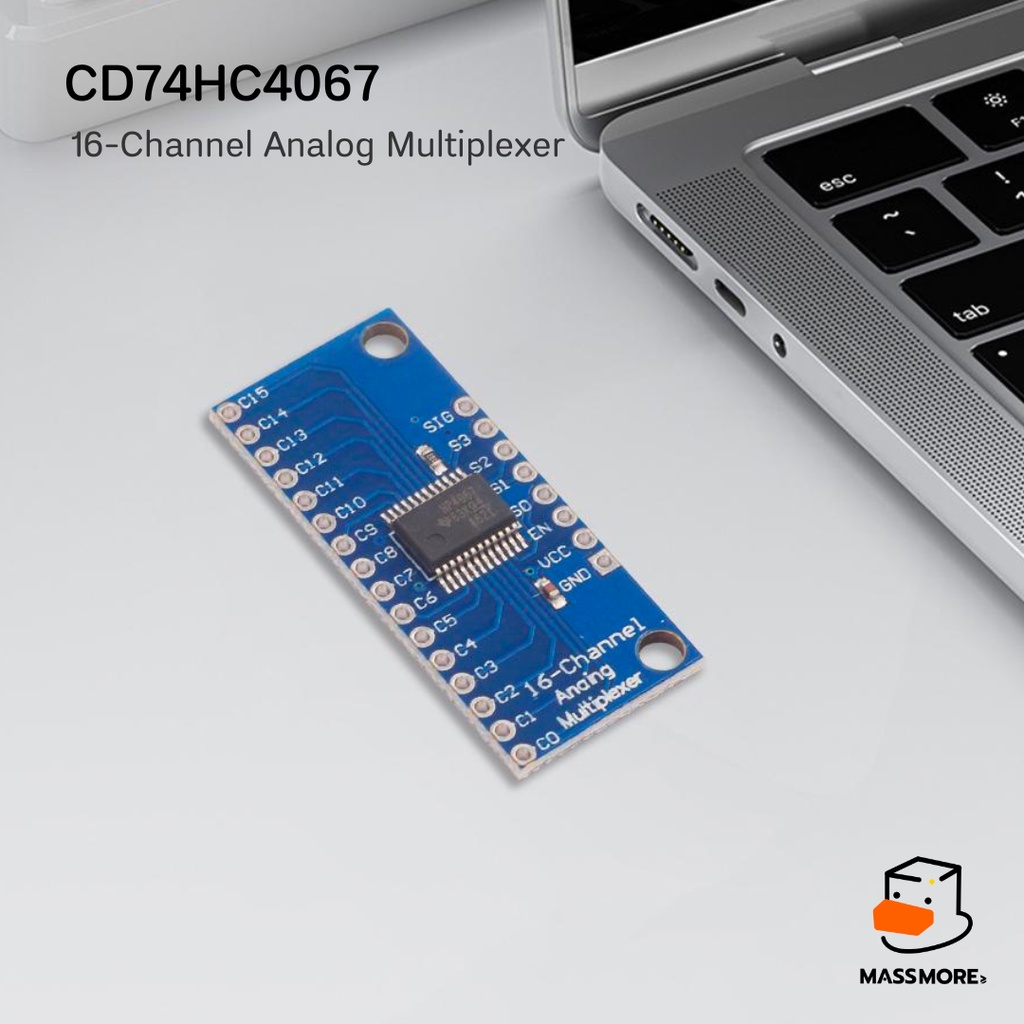 CD74HC4067 16-Channel บอร์ดไมโครคอนโทรลเลอร์ ดิจิทัลอะนาล็อก Analog Multiplexer อนาล็อก/ดิจิตอล 16 ช่อง