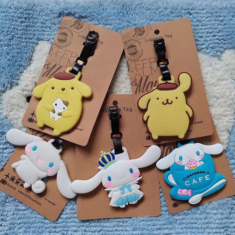 Ytnw ป้ายแท็ก ป้ายแท็กชื่อ รูปสุนัข Sanrio Cinnamon สําหรับกระเป๋าเดินทาง พุดดิ้ง