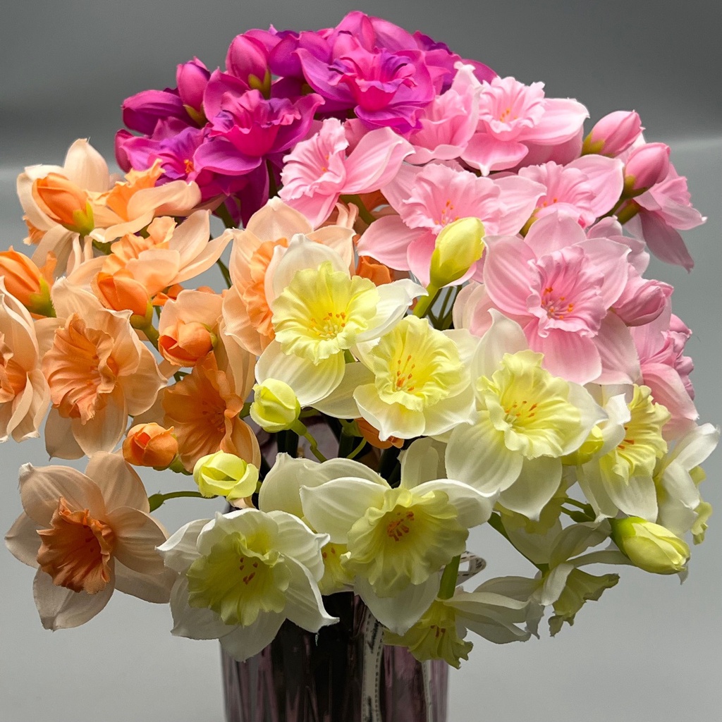 ดอกแดฟโฟดิลปลอม ช่อ7สี ช่อแดฟโฟดิล นาร์ซิสซัส ดารารัตน์