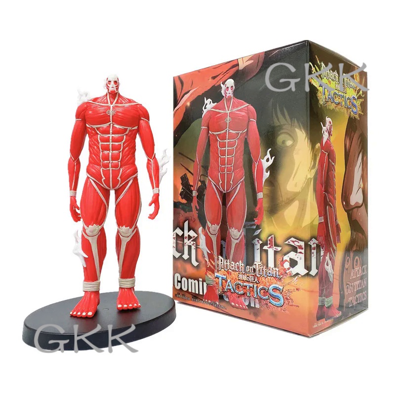 KK 18Cm Anime Attack On Titan Kolosal Titan Pure Titan Muscle PVC Action Figure Model Boneka Koleksi Mainan Hadiah Anak-