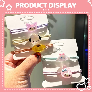 1 บาท💥ยางรัดผมSanrio ความยืดหยุ่นสูง น่ารักลายการ์ตูน สีแคนดี้เลือกสีได้ สไตล์ญี่ปุ่น และเกาหลี นักเรียนสำหรับผู้หญิง -T