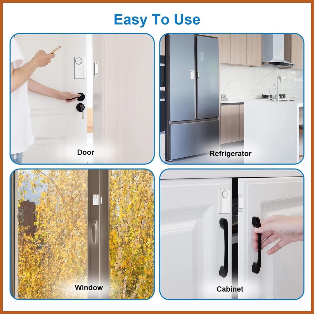 ตู้เย็นประตูนาฬิกาปลุกประตูหน้าต่าง Delay Sensor Magnetic Security Sensor Windows เปิดนาฬิกาปลุกสระว