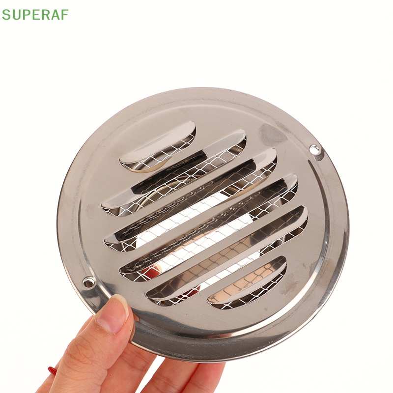 Superaf ตะแกรงระบายอากาศ สเตนเลส ทรงกลม ขนาด 70 80 100 120 150 มม. ป้องกันแมลง สําหรับติดผนังบ้าน