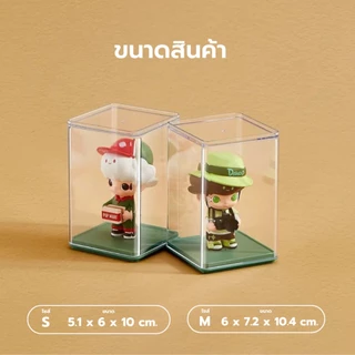 【พร้อมส่งจากไทย】กล่องอะคริลิคใสใส่โมเดล มีช่องเสียบเสียบการ์ดได้ กล่องเก็บโมเดล กล่องใส่ตุ๊กตาสำหรับโชว์