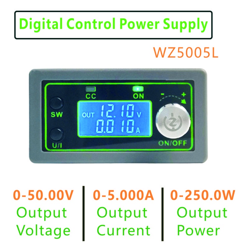 1PCS 50V 5A 250W ปรับควบคุมแหล่งจ่ายไฟ 5V 12V 24V buck WZ5005L DC buck converter CC CV โมดูล