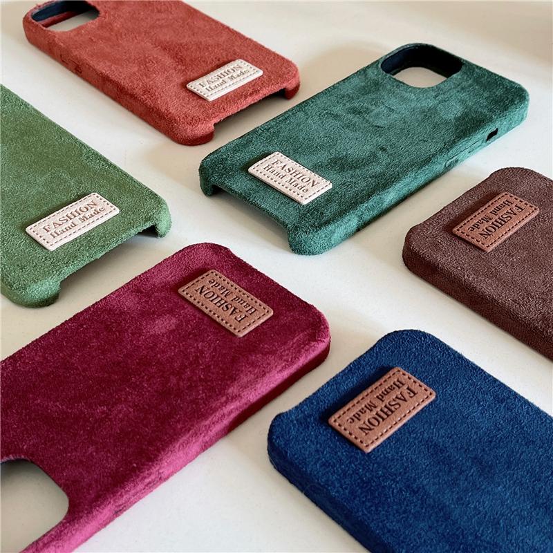 เคสโทรศัพท์มือถือ ผ้ากํามะหยี่ขนนิ่ม เรียบง่าย สําหรับ Iphone 11 12 13 14 15 Pro Max