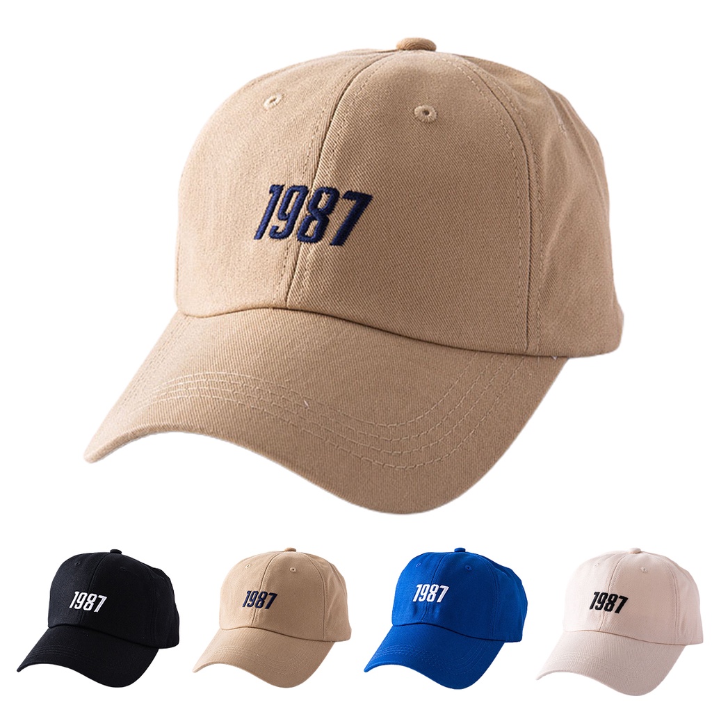 หมวกแก๊ปเบสบอล "1987" ปรับสายได้ แฟชั่นเกาหลี กันแดด ของดีต้องมีติดตัว