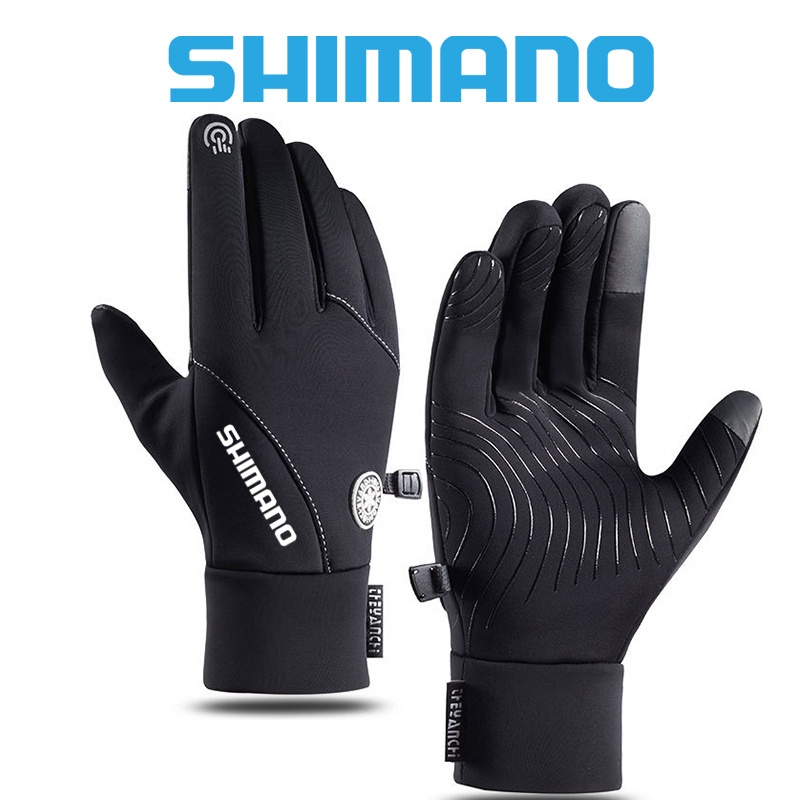 ใหม่ Shimano ถุงมือตกปลา ผ้าฟลีซ แบบเต็มนิ้ว กันน้ํา กันลื่น สัมผัสหน้าจอได้ เหมาะกับฤดูใบไม้ร่วง สําหรับผู้ชาย