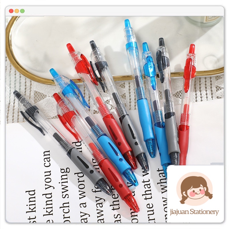 Y&X ปากกาเจล 0.5 มม. ปากกากด สีดํา แดง น้ําเงิน หมึกลายเซ็น ปากกาเขียน เครื่องมือสํานักงาน โรงเรียน จัดหา