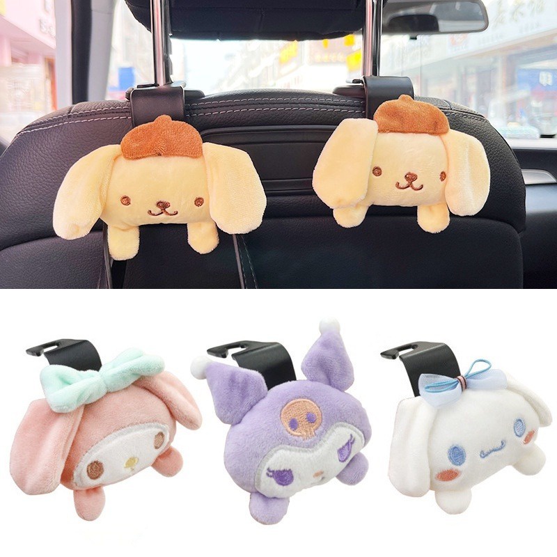 อะนิเมะ Kuromi Plush Car Seat Hook Auto Back Seat Organizer Storage Holder