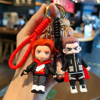 ของที่ระลึก // พวงกุญแจ การ์ตูนกัปตันอเมริกา สไปเดอร์ ไอรอนแมน มาร์เวล พวงกุญแจ อเวนเจอร์ส จี้ตุ๊กตา ของขวัญ