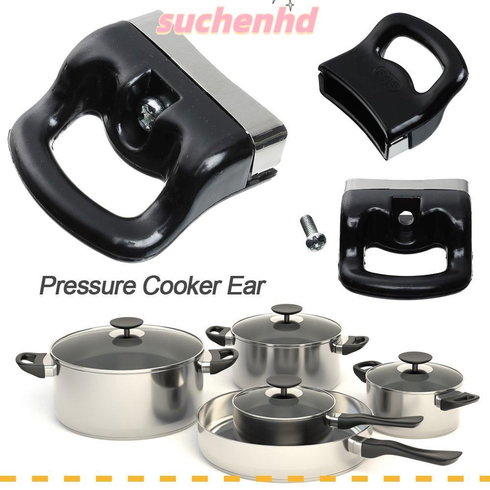 Suchenhd ที่จับหม้ออเนกประสงค์พร้อมสกรู 2 ชิ้น สำหรับหม้อนึ่งซอสและกระทะ เปลี่ยนที่จับเก่า ทนความร้อนสูง ทนทาน