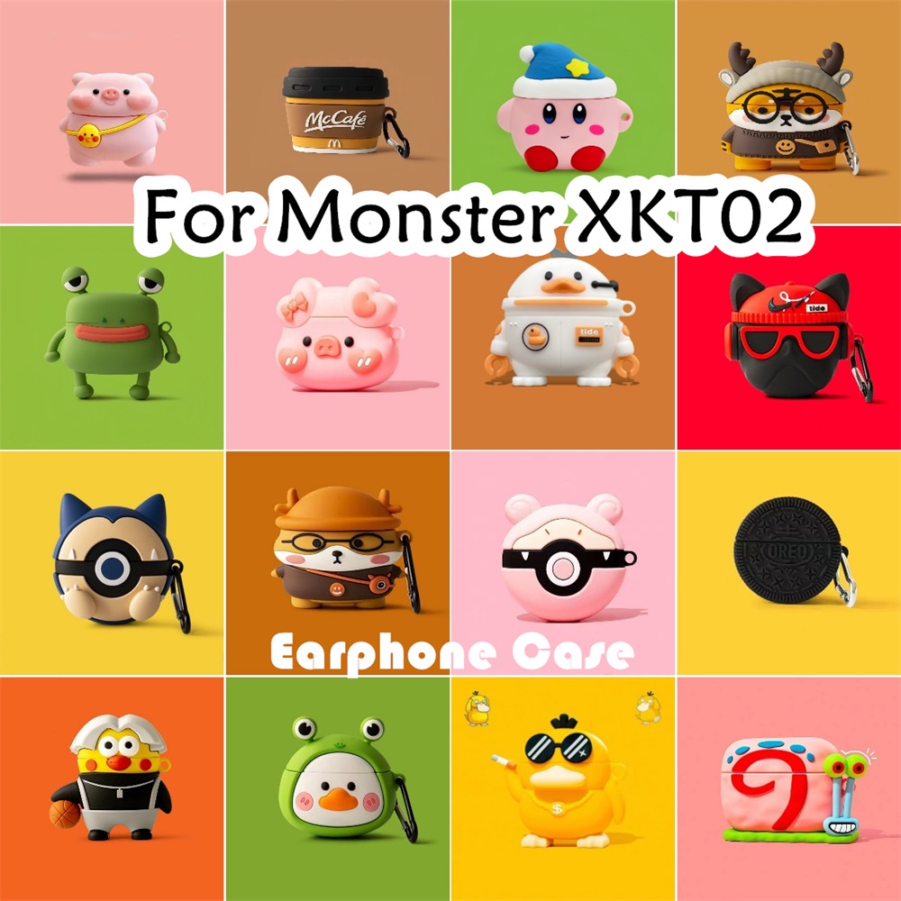 【imamura】เคสหูฟังซิลิโคนนิ่ม ลายการ์ตูนมอนสเตอร์น่ารัก สําหรับ Monster XKT02