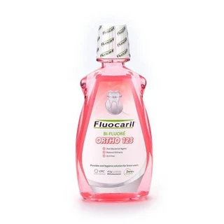 Fluocaril Ortho 123 ฟลูโอคารีล น้ำยาบ้วนปาก 500มล.ยาสีฟัน 100กรัม และ ยาสีฟันออริจินัล แถมแปรง 200g