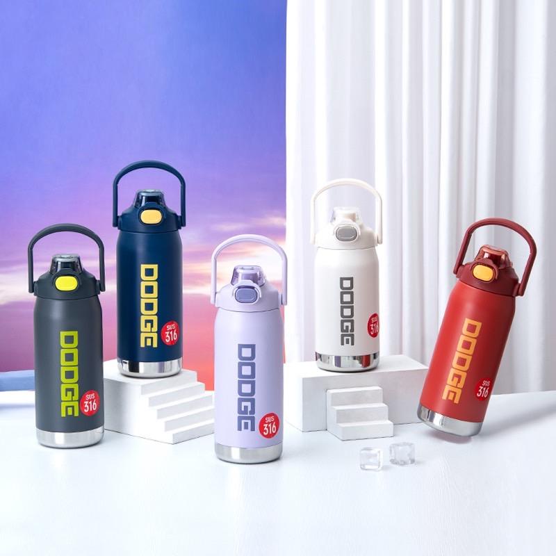 DODGE กระบอกน้ำเก็บความร้อนเเละเย็น กระติกน้ำเก็บความเย็น ขนาด 950/1200ML รุ่นฝา 2หัว (ของแท้)